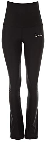 WINSHAPE Damen Functional High Waist Bchwl102, Schwarz, Slim Style Boot Cut Leggings, Schwarz, XL EU
