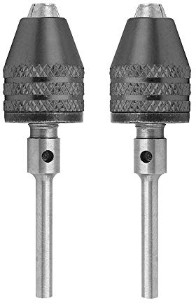 Bestgle 2pcs 3mm Shaft Mini Keyless Drill Chuck Quick Change Adapter Drill Bit Converter