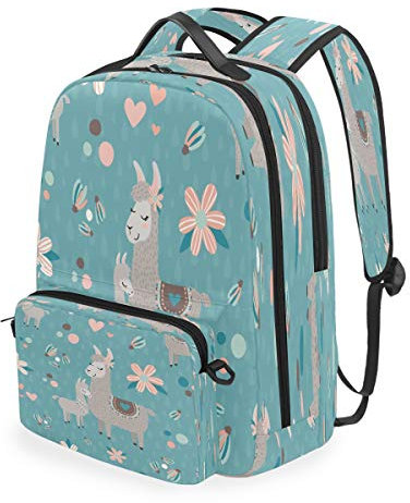 RXYY TropischBlumen- Anruf Herz Muster Rucksack Abnehmbar Hochschule Student Schule Schulter Computer Tasche Laptop Tasche Reise Tasche Tagesrucksack Wandern