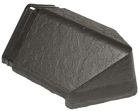 2 x Slate Grey Enviro Tile Roof Hip End Cap Slate Lightweight Synthetic Plastic Roofing