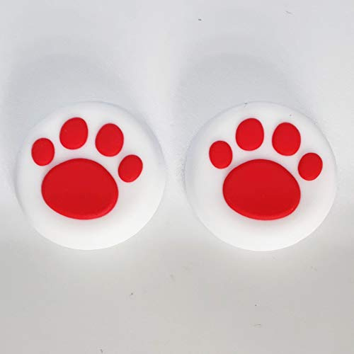 2 unids stick analógico stick stick Grips Thumbsticks Joystick Cap para PS5 PS4 Slim Pro PS3 Xbox one Xbox 360 PS2 Xbox one X S Elite DualShock 4 Switch Pro Wii U Controller blanco y rojo pata