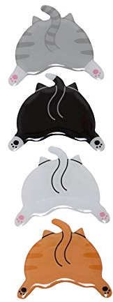 Pearhead Cat Bum Kitchen Magnets, Pet Themed Refrigerator Magnets, Cat Lover Home Décor, Funny Novelty Gift, School Locker Accessories, Set of 4