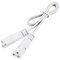 sourcing map Lampen Verbindungskabel für T4 T5 T8 LED Schlauch, 30cm 3 Pin Doppelend Licht Verbindungskabel Verlängerungskabel Packung von 2