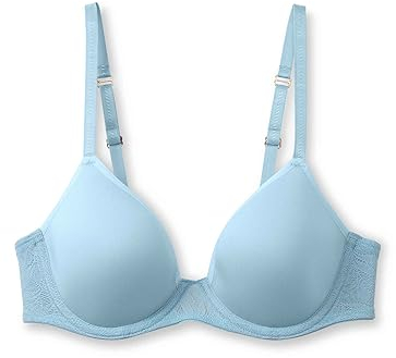 CALIDA Damen, BH, aus der Serie Eco Sense Lace, in Cerulean Blue, Schalen BH, Soitze aus 76% Polyamid (Recycled)