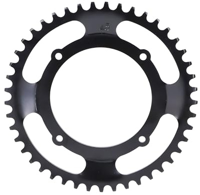 Kettenrad Premium 45 Zähne für Puch Maxi (Gussfelge) | Kröpfung 9 mm, Ø 98 mm, LK 115, 4 Loch, Feinkornstahl, KTL Beschichtung, OEM 349.1.41.745.1 kompatibel mit Grimeca Naben