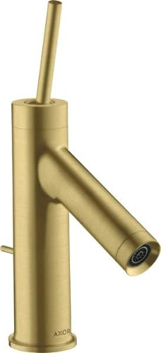 hansgrohe AXOR Starck Einhebel-Waschtischmischer 70 mit Pingriff für Handwaschbecken mit Zugstangen-Ablaufgarnitur, 10116950, Farbe: Brushed Brass