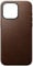 Nomad Modern Leather Case for iPhone 15 Pro Max Case Leather Compatible with MagSafe & Wireless Charging Case, 360° Raised Edges Bumper Case & Drop Protection - Brown