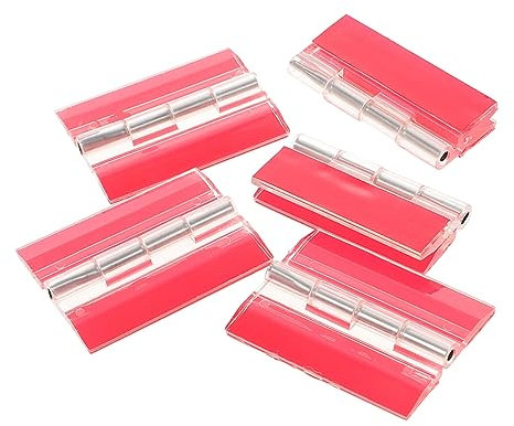 Homoyoyo 5pcs Acrylic Hinges Self-Adhesive Piano Hinge for Narrow Furniture Lid Sturdy