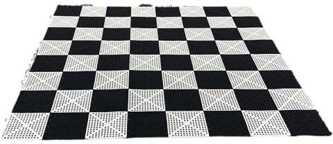 Matte Schach Parent (160x160cm Gummi 64-teilig) - Schachspiel Damespiel Brett - 11 kgs. - Toller Stabiler, mobiler gummiert