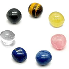 arana's - Piedras chakras naturales reiki - Cristales para curacion sanacion - Jaspe rojo, ojo tigre, citrino, cuarzo rosa, aventurina verde, lapislazuli, amatista, obsidiana, cuarzo blanco (Pack 4)
