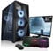 SYSTEMTREFF Gaming Komplett PC Set AMD Ryzen 7 5700X 8x4.6GHz | AMD Radeon RX 6750 XT DX12 | 1TB M.2 NVMe | 32GB DDR4 RAM | WLAN Desktop Paket Computer für Gamer, Gaming