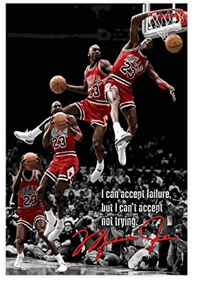 OakiTa Michael Jordan Basketballspieler-Poster (4) Leinwand-Poster, Wandkunst, Dekordruck, Bild, Gemälde für Wohnzimmer, Schlafzimmer, Dekoration, ungerahmt, 30 x 45 cm