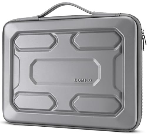 DOMISO 17 inch Laptop Sleeve with Handle Shockproof Waterproof EVA Protective Case for 17 ZBook Fury 17,3 G8/MSI GS73VR Stealth Pro/HP Envy 17/LG Gram 17/ROG Strix GL702VS, Silver