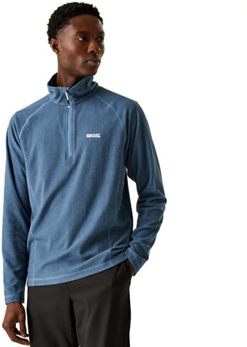 Regatta Men's Montes Lightweight Half Zip Fleece Midlayer Pullover - Perfect for Outdoors, Walking, Hiking & Camping