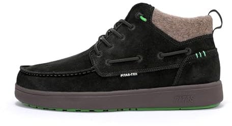 WALK IN PITAS | KENT | Botín Casual de Hombre | Serraje Con Cordones Elásticos | Bota Urbana | Calzado Cómodo | Zapatillas de Invierno | Zapatos PITAS | Topo 44