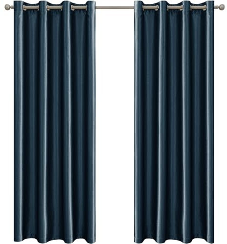Ystyle Tende per Interni 2 Pezzi, Tende Camera da Letto, Tende Oscuranti, Tenda Oscurante da Interno, Tenda Termica Isolante Freddo E Caldo, Tende Fonoassorbenti, 140x280 cm, Blu Scuro