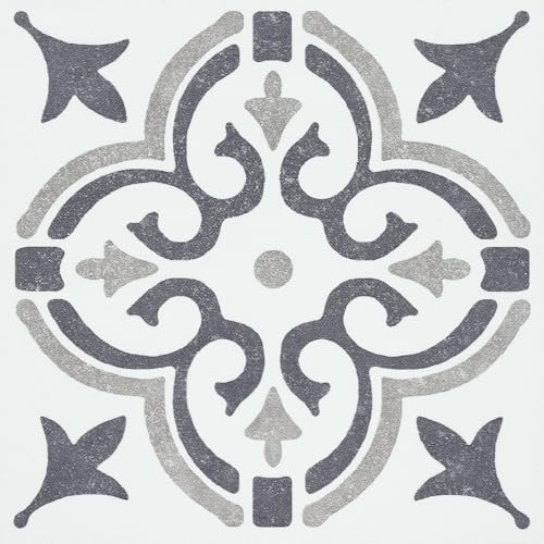 d-c-fix 6 vinilos azulejos adhesivos de pared Jamila gris 15x15 cm - paneles decorativos lavables pegatinas baldosas decoración revestimiento PVC - para baño, cocina