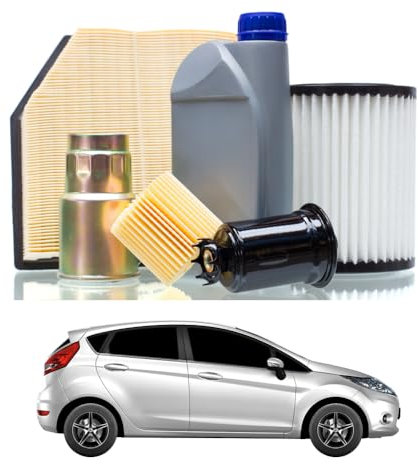 Tagliando compatibile con FORD Fiesta VI 1.5 TdCi 55 kw Diesel 2012-2017 - 4 Lt di olio + 4 Filtri
