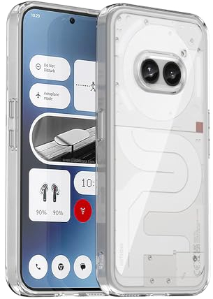 HidWee Cristal Claro Funda Compatible con Nothing Phone 2a/Phone 2a Plus, Carcasa Anti-Amarillento y Antiarañazos, Anti-Choques Hybrid PC y Silicona TPU para Nothing Phone 2a/2a Plus - Transparente
