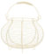 IMIKEYA Metal Wire Egg Basket Chicken Egg Holder Farmhouse Rustic Decorative Egg Storage Chicken Eggs Basket for Gathering Fresh Eggs, Fruits, and Vegetable White