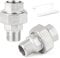 ERGAOBOY 2 PCS 304 Edelstahl Verschraubung，1/4 BSP Außengewinde x 1/4 BSP Innengewinde Rohrverschraubung für Wasser/Öl/Gas