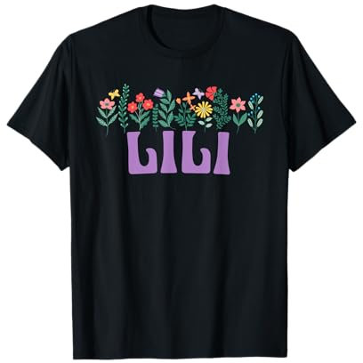 Wildflower Floral LILI Prénom Fête des Mères Femme T-Shirt