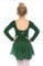 Beyove Ballettkleidung Mädchen Rückenfrei Baumwolle Ballettkleid Balletttrikot Langarm Balletttrikot Tanzkleid Tanzbody Kinder mit Chiffon Rock Tütü Grün 130