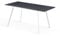 B&D home Esstisch Oskar, ausziehbar 120-160x80 cm 4-6 Personen Küchentisch Holztisch mit Metallgestell für Esszimmer, Küche, skandinavisch modern Design, Marmor Schwarz, 11201-FW-MSCH