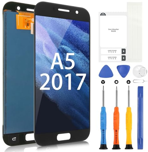 Écran LCD pour Samsung A5 2017 LCD Affichage pour Samsung Galaxy A5 2017 A520 A520F 5,2 Pouce Display Écran Tactile Digitazer Numériseur Montage Complet avec Réparation Kit, Noir