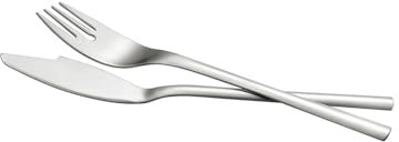 Avilia Set di 2 Posate in Acciaio Inossidabile per Servire il Pesce - Include Forchette con Lame Seghettate e Coltelli Affilati per un Servizio Elegante e Preciso in Ogni Occasione