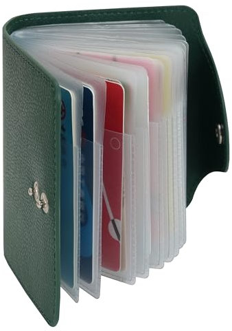 IHIGOGOFA Porta Carte di Credito Pelle per Donna Uomo 40 Slots