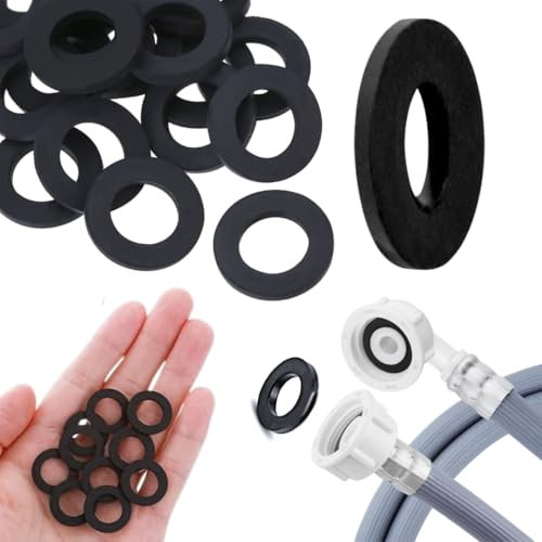 Citystores® Black Washer For Washing Machine Hoses Durable Sealing Washers For Leak Prevention, Universal Fit (10 Pack)
