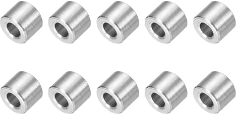 sourcing map Abstandshalter aus Edelstahl, 5 mm ID x 10 mm Außendurchmesser x 8 mm L 304 Edelstahl, Buchsenschraubenabstandshalter ohne Gewinde, für 3/16 Zoll oder M5 Schrauben, Bolzen und Muttern, 10