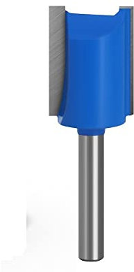 1 PZ 6mm O 6.35mm Gambo Doppio Flauto Bit Dritto Fresa for Legno Carburo di Tungsteno Router Bit Lavorazione Del Legno Strumento(6mm Shank)