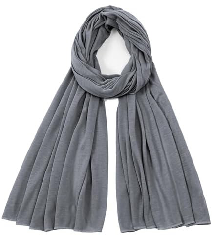 Van Der Rich ® - Einfarbiger Schal Weiche Stola 68cm*170cm - Damen (Grau7)