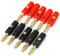 SANTUO 10 PCS 4mm Speaker Plug Connector Black RED Banana Plugs for Speaker Wire Gold Plated Speaker Wire Banana Plugs Connectors