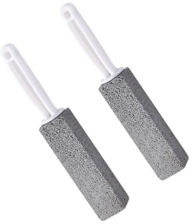 Bimsstein-WC-Reiniger mit Griff, Haushalt entfernt Rost, Kalk, Hartwasserflecken, für Toiletten, Waschbecken, 2 Stück