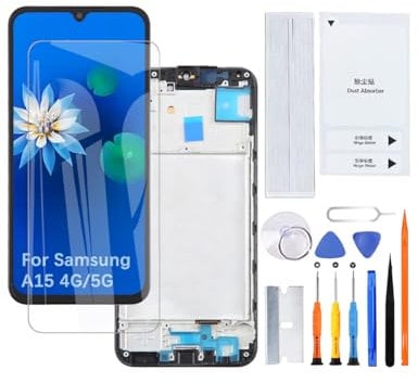 H&LYCYJ Écran LCD de rechange pour Samsung Galaxy A15 4G/5G TFT A155F A155F/DSN A155M A155M/DS avec cadre