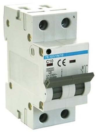 Interruttore magnetotermico - Interruttore 2 poli 20A 6KA Classe C 400V - Ideale per la protezione dei circuiti elettrici