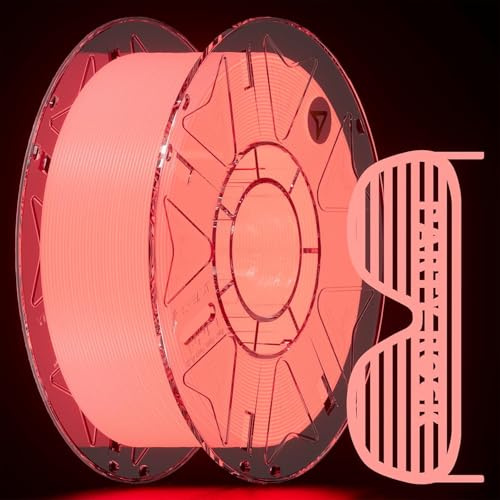 Creality Glow in the Dark PLA, Hyper PLA Leuchtet Filament 1.75mm, Hohe Geschwindigkeit Filament für 3D Drucker, 1kg Rosa