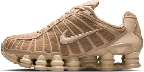 Nike Women's Shox Tl Sneaker, Linen/Linen/Metallic Silver, 2.5 UK