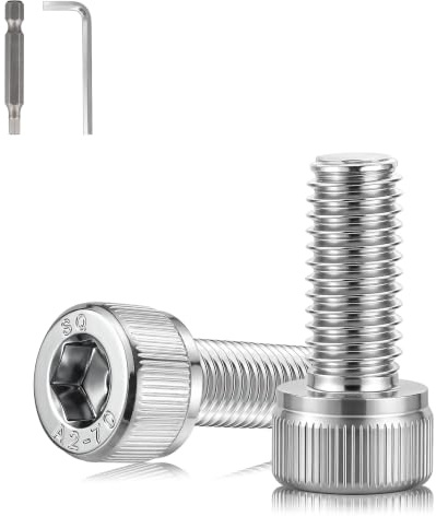 NZNSML 60 Stück Zylinderschrauben M5 x 10 mm Zylinderkopfschrauben mit Innensechskant A2 V2A Edelstahl Schrauben Vollgewinde Inbusschrauben für Möbel Mechanical mit Schraubendreherbit, Schlüssel