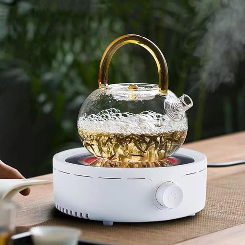 RASTKY Electric Tea Stove Efficient Silent Portable Ceramic Hot Plate for Boiling Water Milk Coffee Tea Compact Space Saving for Kitchen Office ABS