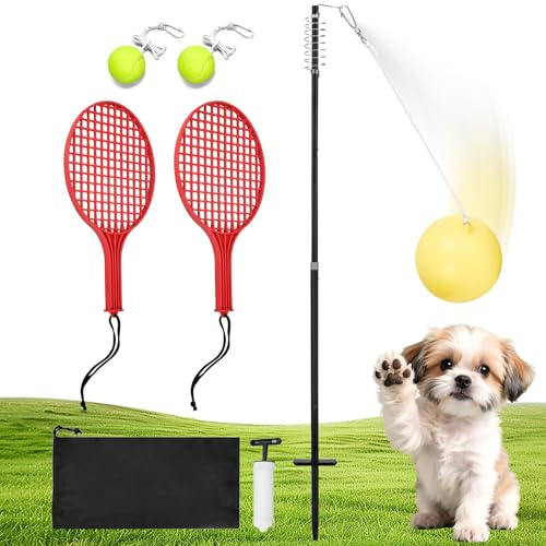Zyntora Set Completo per Tetherball da Giardino,Palle, Raccette E Inclusi per Lo Sport - Attrezzatura per Allenamento Tetherball | per Prato Patio Giochi Adolescenti Bambini Appassionati