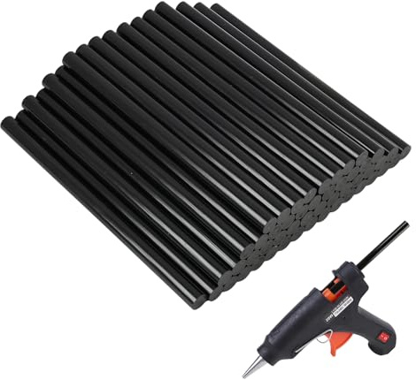 Lot de 50 bâtons de colle thermofusible - 11 mm x 190 mm - Résistant aux hautes températures - Sans odeur - Compatible avec les pistolets à colle chaude standard - Réparations universelles et