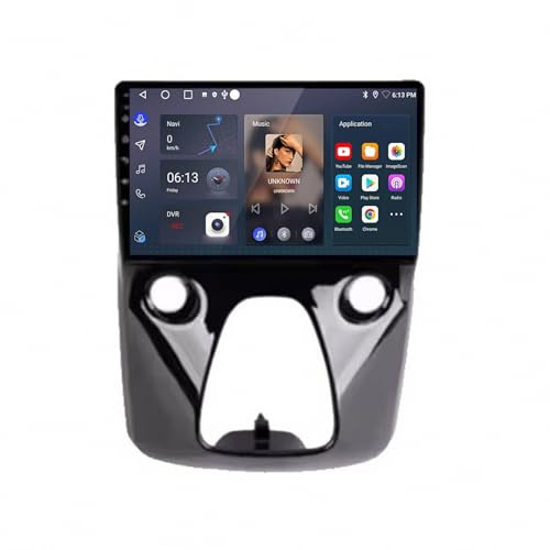 Radio Macchina Touch Screen per Toyota Aygo Peugeot 108 Citroen C1 2016-2020 Ips Schermo Tattile Supporto Gps Navigatore Wireless Radio Carplay Android Auto Wifi Dab+, 4 Nucleo 1G+32G