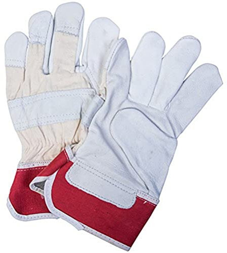 Connex COX938632 Handschuhe Vollleder stark Große 8, Weiß / Rot