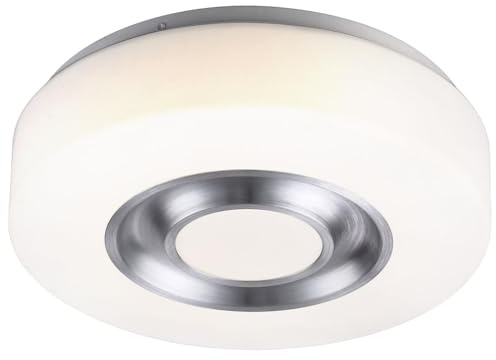 8 Watt LED Decken Lampe rund Leuchte Beleuchtung Metall weiß Aluminium Acryl opal Globo 41688 ONIL