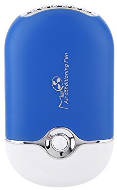 ThreeH Ventilador Recargable del Aire Acondicionado de la batería de Litio del Ventilador del Mini Aire F015,Blue