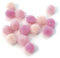 Rayher 7614000 Pompons, 15 mm, SB-Btl. 60 Stück, rosa sortiert